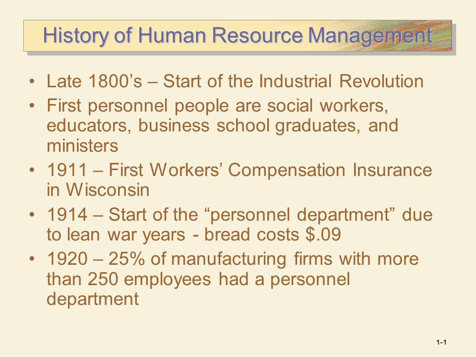 Evolution and Development of Human Resource Management (HRM)